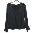 Blouse Long Sleeve By Calvin Klein In Black, Size: M Supply