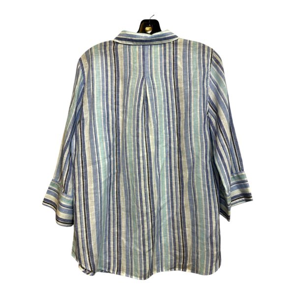 Blouse 3 4 Sleeve By Chicos O In Striped, Size: S on Sale