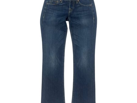 Jeans Boot Cut By True Religion In Blue Denim, Size:4 Cheap