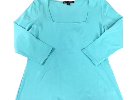 Top 3 4 Sleeve Basic By Boston Proper In Blue, Size: M For Sale