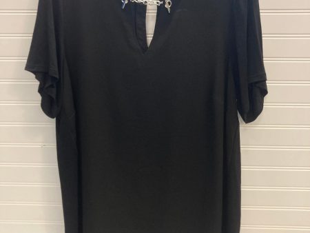 Black Top Short Sleeve Michael By Michael Kors, Size Xl Online Sale