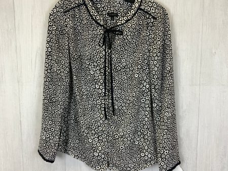 Blouse Long Sleeve By Talbots In Black & White, Size: Xs on Sale