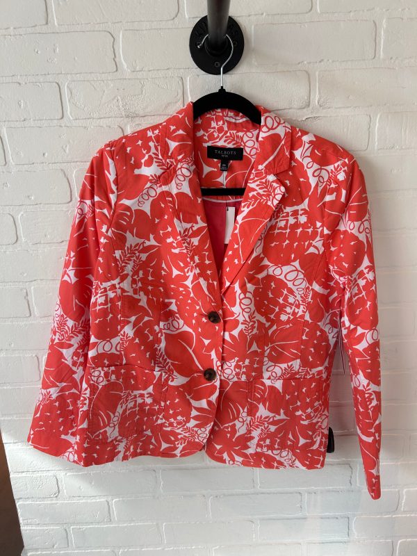 Blazer By Talbots In Orange & White, Size: Mp Hot on Sale