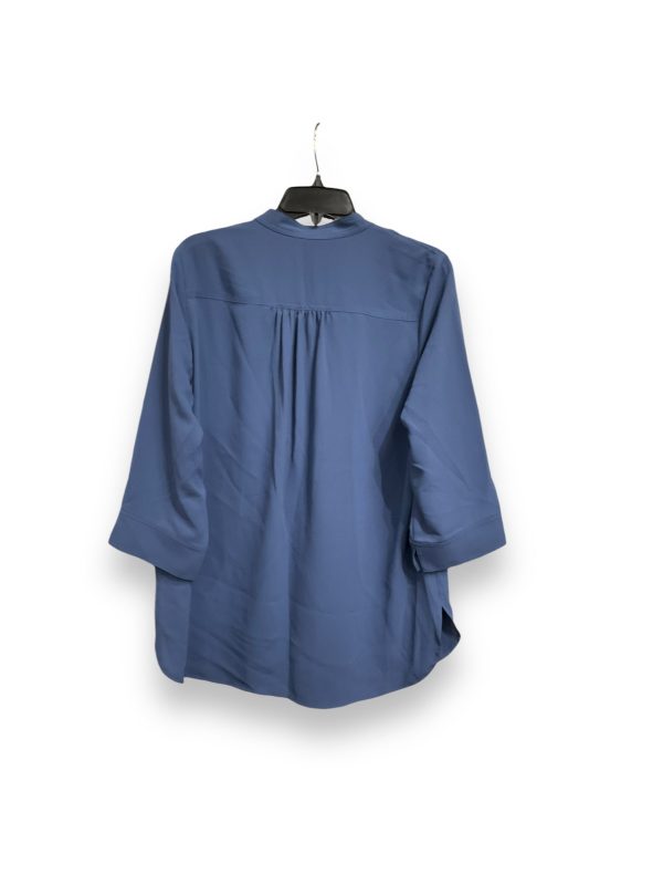 Blouse 3 4 Sleeve By Anne Klein In Blue, Size: M Hot on Sale