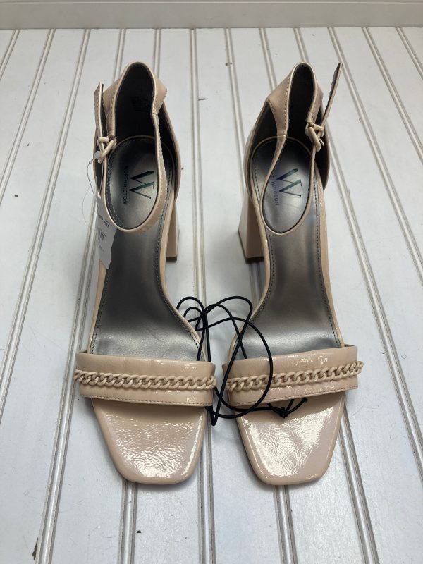 Beige Sandals Heels Block Worthington, Size 10 Online Hot Sale