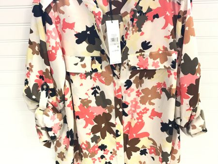 Blouse Long Sleeve By Calvin Klein In Multi-colored, Size: 1x Hot on Sale