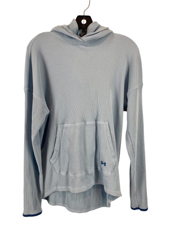 Athletic Top Long Sleeve Hoodie By Under Armour In Blue, Size: M Online Sale