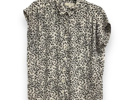 Blouse Short Sleeve By Loft In Animal Print, Size: M Online Sale