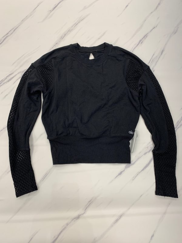 Athletic Top Long Sleeve Crewneck By Alo In Black, Size: S Sale