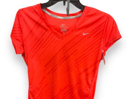 Athletic Top Short Sleeve By Nike Apparel In Orange, Size: L For Sale