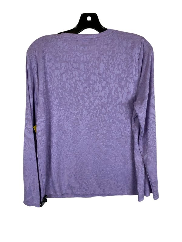 Top Long Sleeve By Simply Vera In Purple, Size: L For Sale