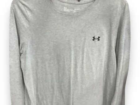 Athletic Top Long Sleeve Crewneck By Under Armour In Grey, Size: L Fashion