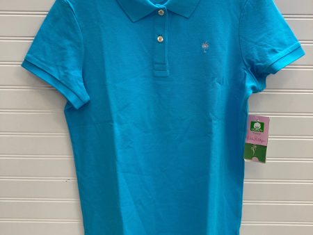 Blue Top Short Sleeve Designer Lilly Pulitzer, Size S on Sale