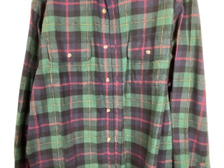 Top Long Sleeve By Old Navy In Plaid Pattern, Size: Xxl Supply