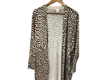 Cardigan By Chicos In Animal Print, Size: Xl Online Hot Sale