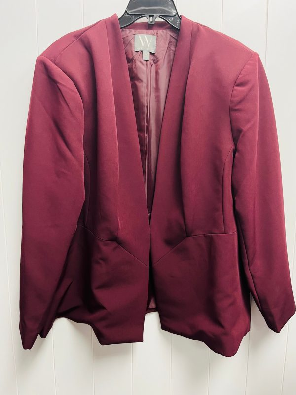 Blazer By Worthington In Maroon, Size: 3x Online Sale