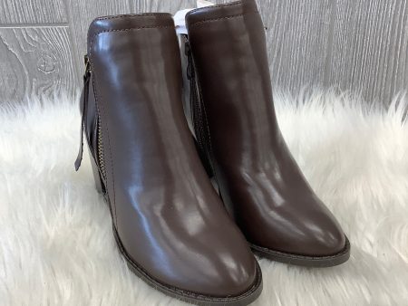 Boots Ankle Heels By Clothes Mentor In Brown, Size: 7 Sale